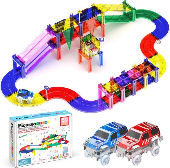 Productafbeelding PicassoTiles Racewagen Track Set