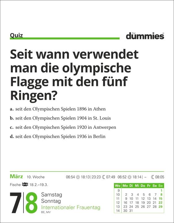 Actual product image Harenberg Die Welt erklärt für Dummies Tagesabreisskalender 2026 (Hardcover, German)