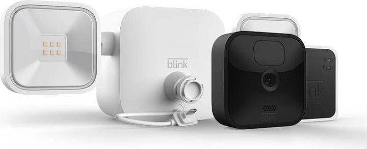 Image du produit Amazon Blink Floodlight caméra avec Sync Module 2 - détection de mouvement, blanc