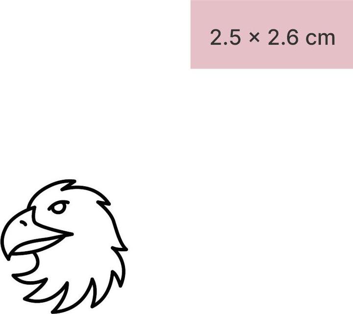 Image du produit minink Tatouage temporaire - Tête d'aigle