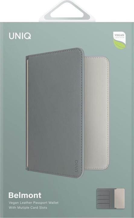 Actual product image Uniq Belmont RFID Blocking Passport Case - Green/Ivory