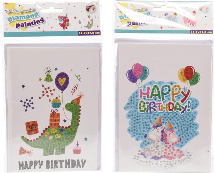 Actual product image Diamond painting birthday card