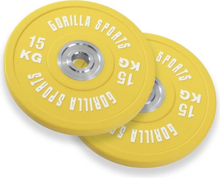 Actual product image Gorilla Sports bumper plates (2 x 15 kg)