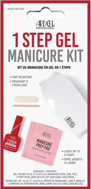 Immagine prodotto Ardell 1 Step Gel Polish Starter Kit Venetian Red (Red, Smalto per unghie effetto gel)