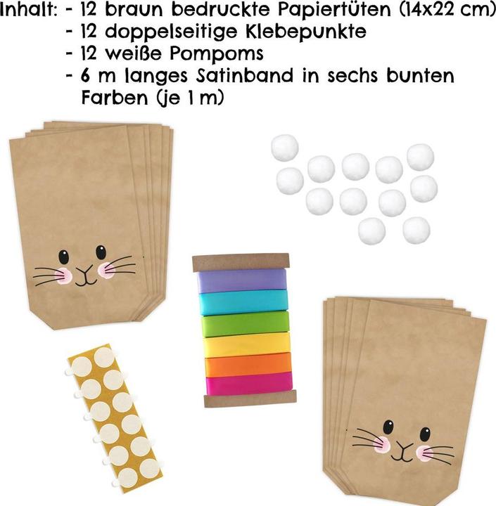 Actual product image Papierdrachen Bags printed with bunny motifs