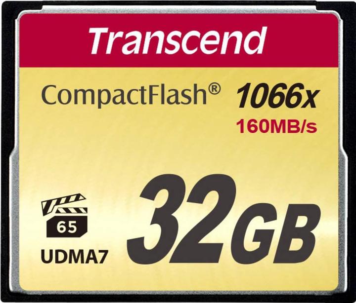 Produktbild Transcend 32 GB CompactFlash-Karte mit 1000-facher Schreibgeschwindigkeit (32 GB, CF)
