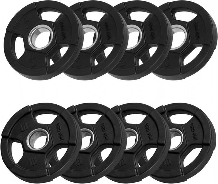 Gorilla Sports Hantelscheiben (4 x 5 kg, 4 x 2.5 kg)