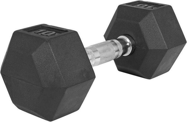 Produktbild Gorilla Sports Hexagon Gummi Studio Hantel (1 x 10 kg)
