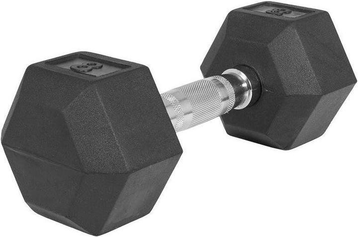 Produktbild Gorilla Sports Hexagon Gummi Studio Hantel (1 x 8 kg)