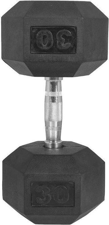 Produktbild Gorilla Sports Hexagon Gummi Studio Hantel (1 x 30 kg)
