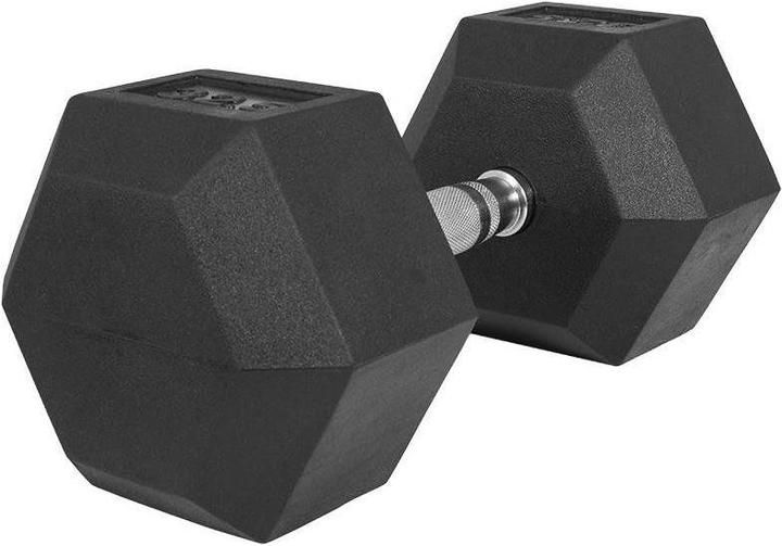 Gorilla Sports Hexagon Gummi Studio Hantel (1 x 50 kg)