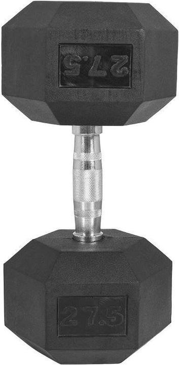 Produktbild Gorilla Sports Hexagon Gummi Studio Hantel (1 x 27.5 kg)