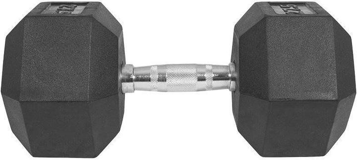 Produktbild Gorilla Sports Hexagon Gummi Studio Hantel (1 x 27.5 kg)
