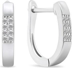 Immagine prodotto Brilio Argento - Eleganti orecchini a cerchio in argento con zirconi EA563W