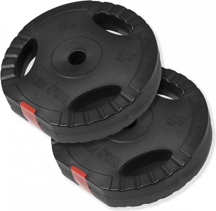 Gorilla Sports Piastre di peso (2 x 15 kg)