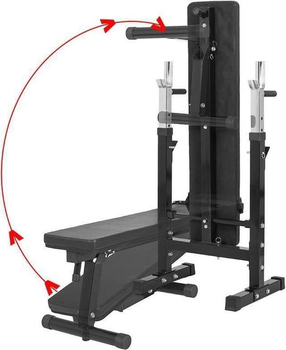 Actual product image Gorilla Sports Weight bench with shelf