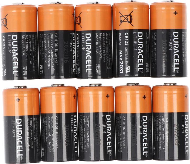 Duracell Lithium (10 pcs, CR123A, 1400 mAh)