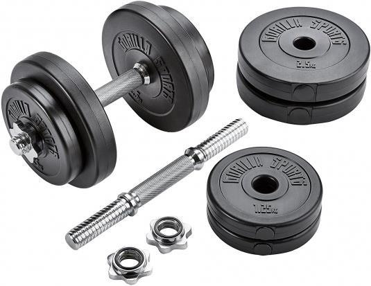 Immagine prodotto Gorilla Sports Set di manubri (4 x 1,25 kg, 4 x 2,5 kg)