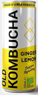 Immagine prodotto Old Kombucha Bevanda gassata a base di kombucha con estratto di zenzero, liemette e limone, 330ml (1 x 33 cl)