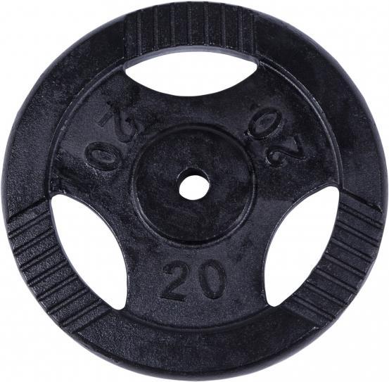 Immagine prodotto Gorilla Sports Piastra del peso in ghisa con pinza nera 0,5-20 KG (1 x 20 kg)