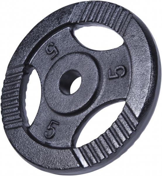 Image du produit Gorilla Sports Disque d'haltères en fonte Gripper noir 0,5-20 KG (1 x 5 kg)