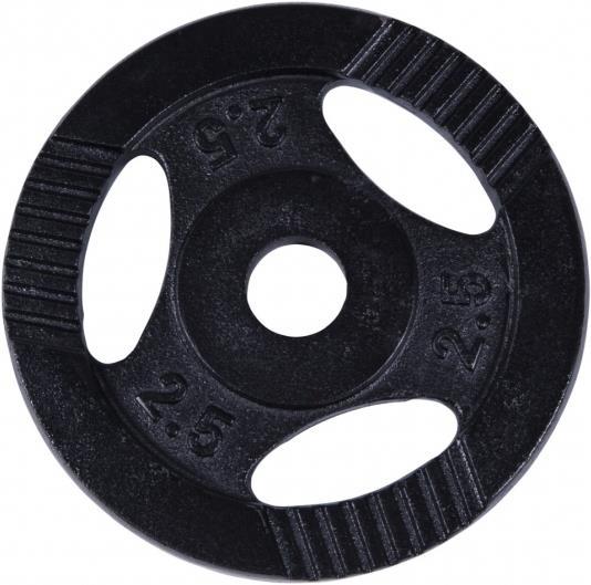 Produktbild Gorilla Sports Hantelscheibe Guss Gripper Schwarz 0,5-20 KG (1 x 2.5 kg)