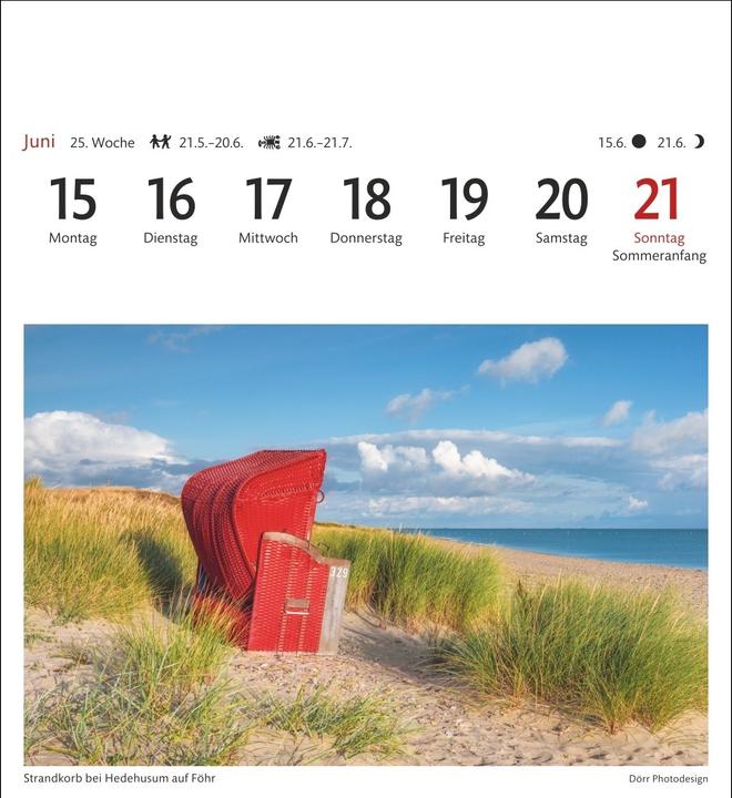Produktbild Nordseeküste Sehnsuchtskalender 2026 - Wochenkalender mit 53 Postkarten (Harter Einband, Deutsch)