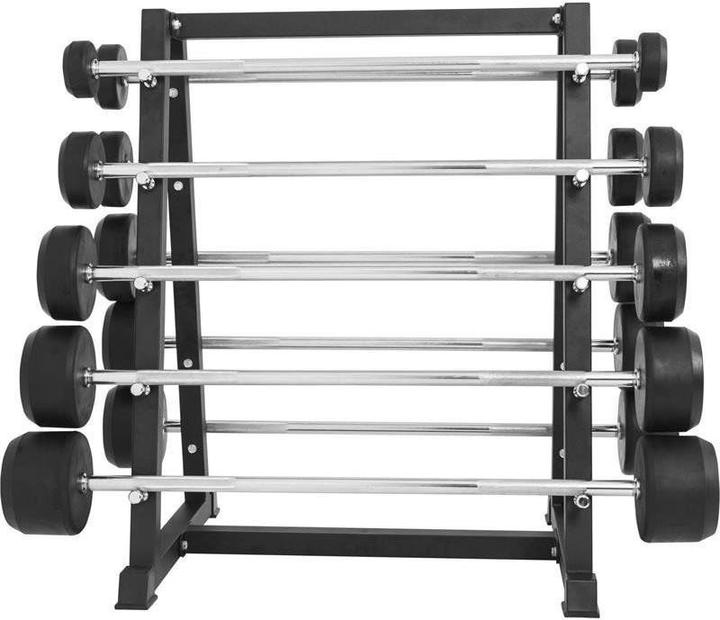 Produktbild Gorilla Sports Profi Kompakt Langhantelset mit Ablage (1 x 40 kg, 1 x 10 kg, 1 x 20 kg, 1 x 50 kg, 1 x 45 kg, 1 x 35 kg, 1 x 15 kg, 1 x 25 kg, 1 x 30 kg, 1 x 12.5 kg)
