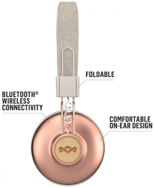 Immagine prodotto House of Marley Cuffie Bluetooth On Ear a vibrazione positiva 2 (ANC, 10 h, Senza fili)