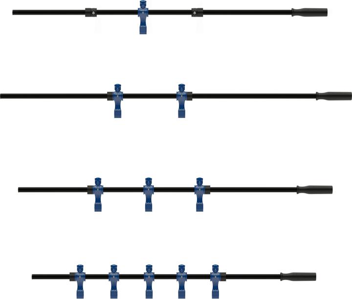 Actual product image Sportime Tournament foosball table bar Black Dragon glossy or matt, 16 mm