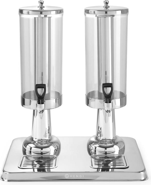 Hendi Juice dispenser 2x3 l PC stainless steel