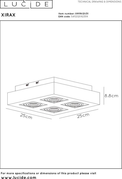Produktbild Lucide Xirax (320 lm, GU10)