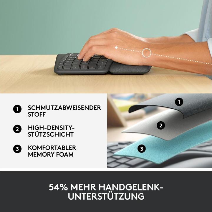 Produktbild Logitech Ergo K860 (Eng. Int., Kabellos)