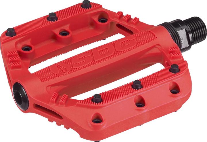Actual product image Sdg Slater Jr. platform pedal, 90x90mm, red