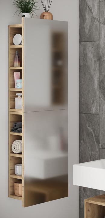 Actual product image VCM Bathroom Mirror Wall Mirror Hanging Mirror Cabinet Bathroom Flandu XL 118 x 40 (40 x 15 x 118 cm)