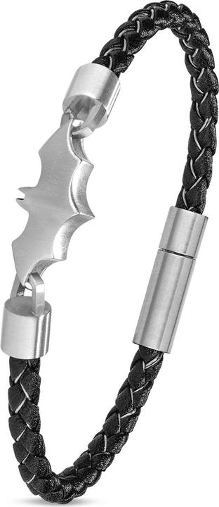 Immagine prodotto Police Bracciale Batarang (21.50 cm, Acciaio inossidabile, Cuoio)