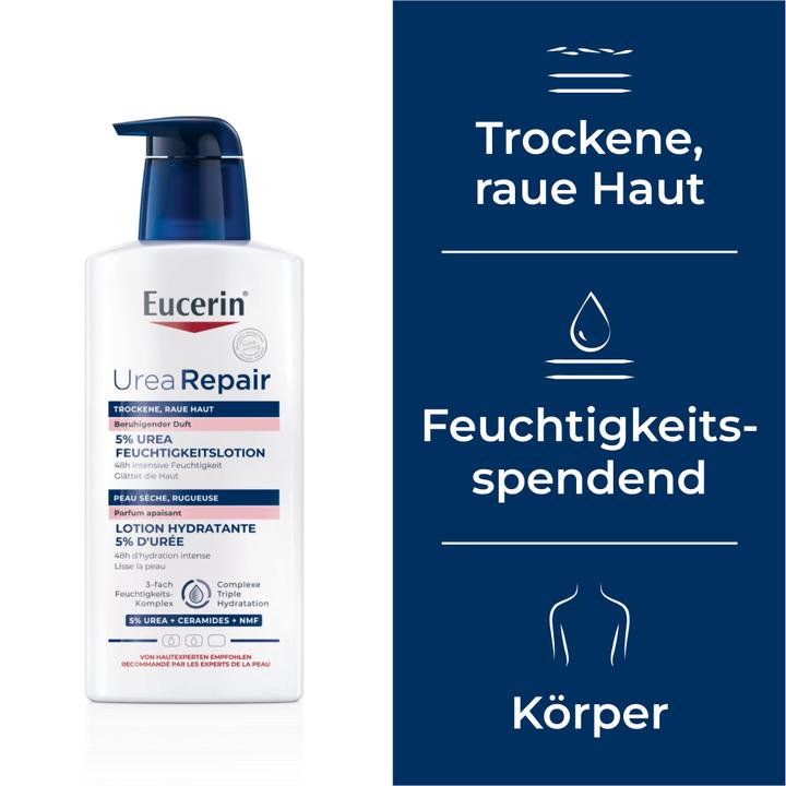 Produktbild Eucerin Urea Repair 5% Urea Feuchtigkeitslotion mit beruhigendem Duft (Körpercreme, 400 ml)