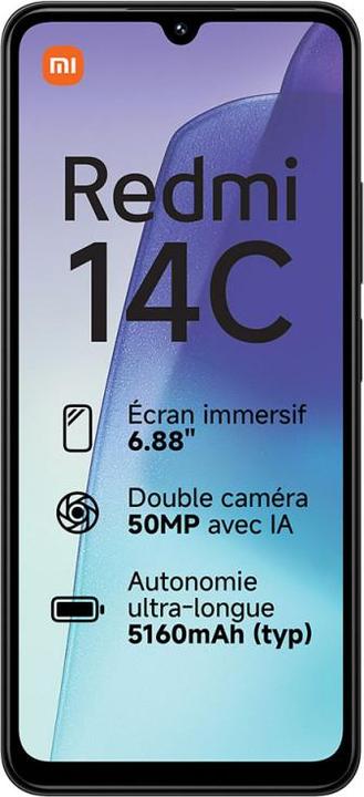 Produktbild Xiaomi Redmi 14C (128 GB, Schwarz, 6.88", Dual SIM, 50 Mpx, 4G)