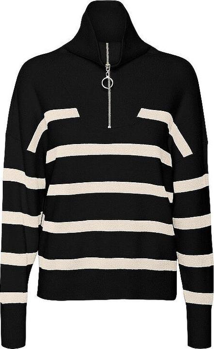 Vero Moda High Neck Reissverschluss Bluse (L)