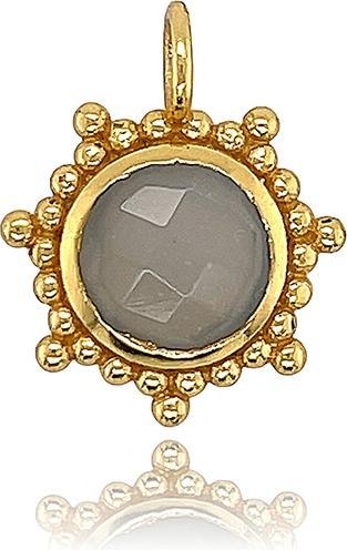 Leyda Anhänger Stern (vergoldet 750 / 18 K Gold, Silber 925, Stein)