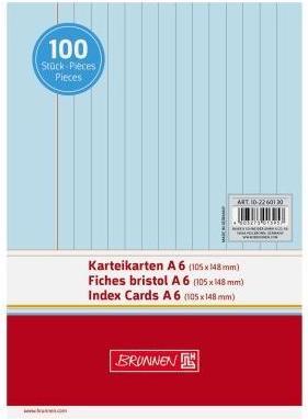 Actual product image CARD.A6 LIN BLUE/Pà100 (A6, 180 g/m², 100 x)