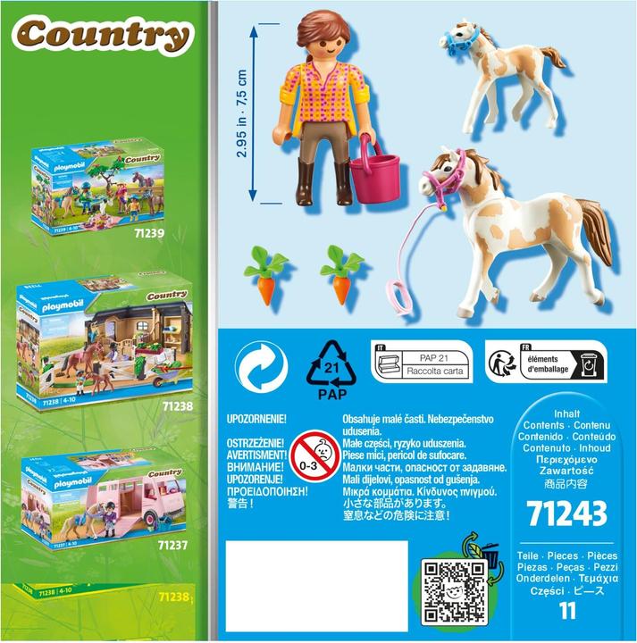 Actual product image Playmobil 71243 Horse with foal (71243, Playmobil Country)