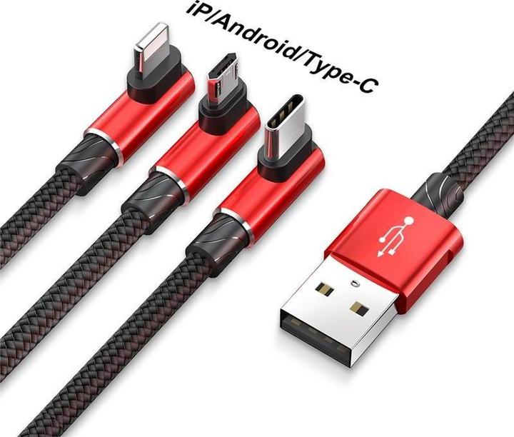 Produktbild Baseus MVP 3-in-1 Mobile game Cable (1.20 m, USB 2.0)