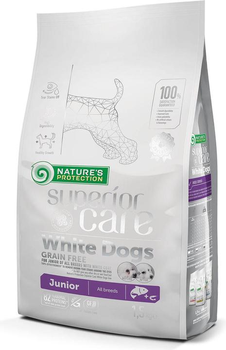 Produktbild Natures Protection NATURE'S PROTECTION SUPERIOR CARE White Dogs getreidefrei mit Lachs Junior All Breeds, getreidefreie (Junior, 1.50 Stk., 1500 g)