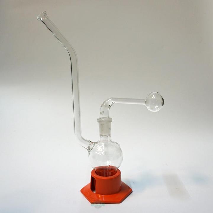 Plaisir Glasbong Plastikfuss rot
