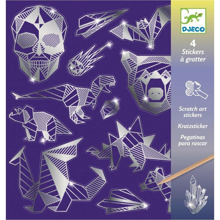 Actual product image Djeco Metal scratch sticker iron
