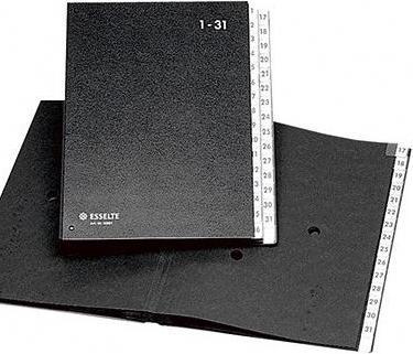 Produktbild Leitz Esselte Pultordner 1-31, 31 Fächer, Hartpappe, schwarz (A4, 1 x)