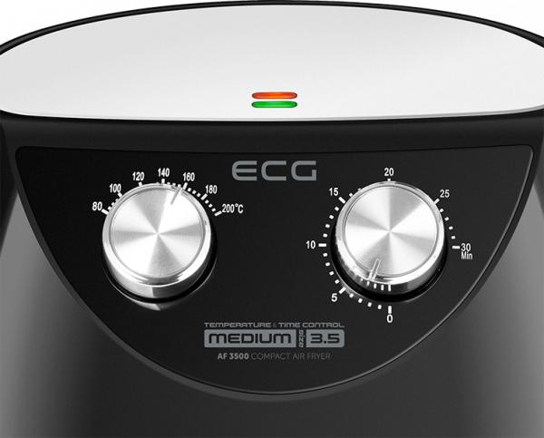 Actual product image ECG AF 3500 fryer Single Hot air fryer Black, Stainless steel