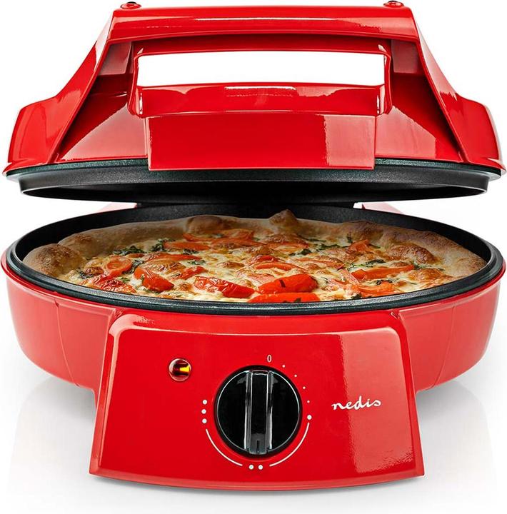 Actual product image Nedis FCPM100FRD Pizza Maker, aluminium (EU plug)