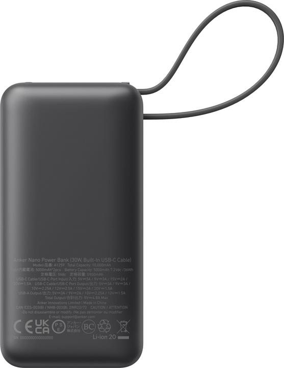 Produktbild Anker POWER BANK USB 10000MAH/NANO A1259G11 (10000 mAh, 30 W, 30 Wh)